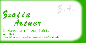 zsofia artner business card